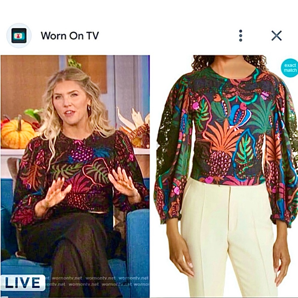 FARM RIO FRUITS DREAM BLOUSE, XS